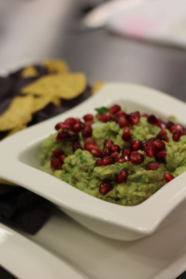 Guacamole with Toasted Walnuts and Pomegranate
