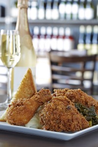 Southern Fried Chicken and Champagne via dallasfoodnerd.com